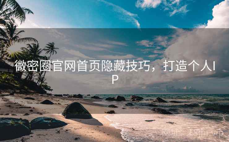 微密圈官网首页隐藏技巧，打造个人IP